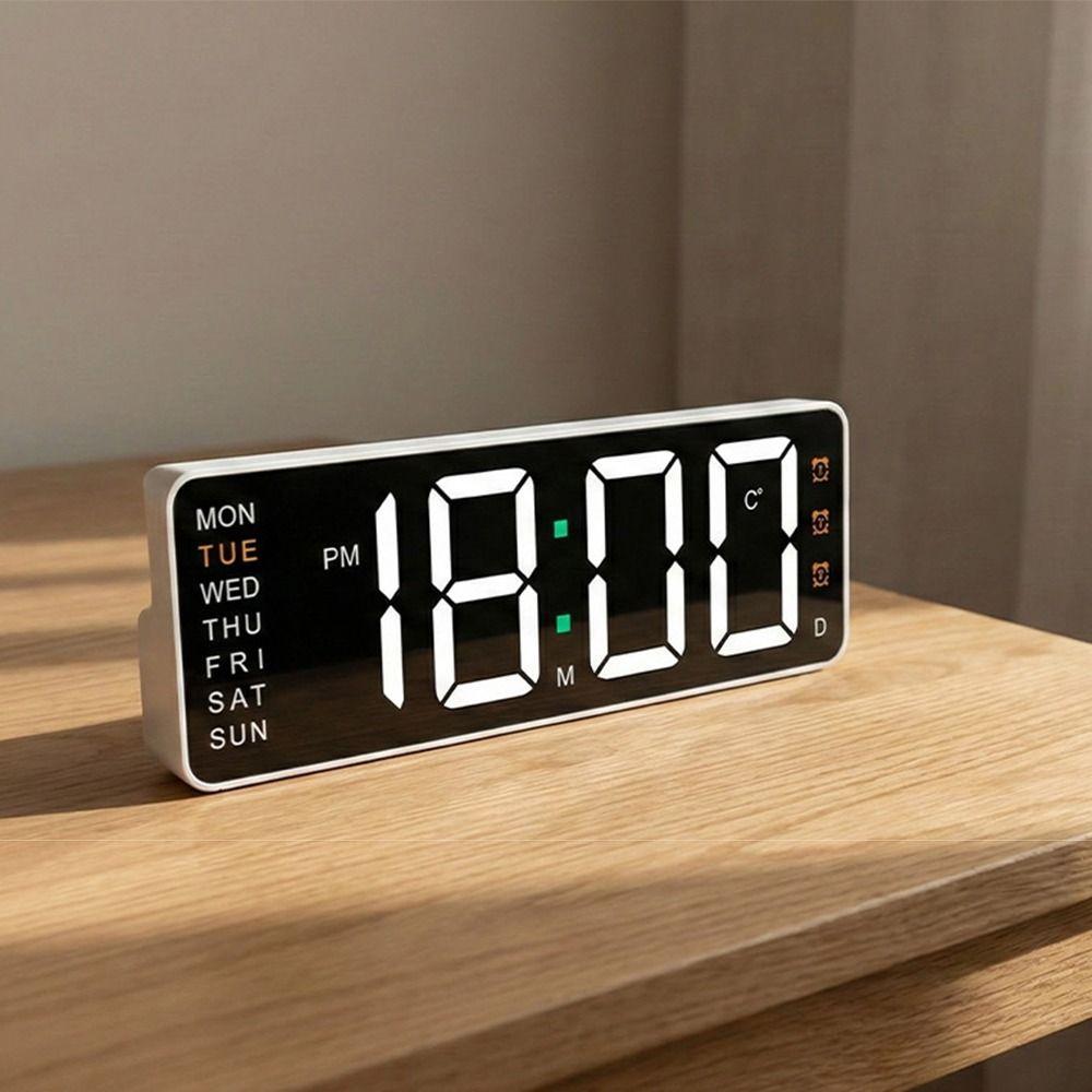 Adjust Brightness Large Digital Clock RGB Colors LED Electronic Clock Table Alarm Clock Smart Home