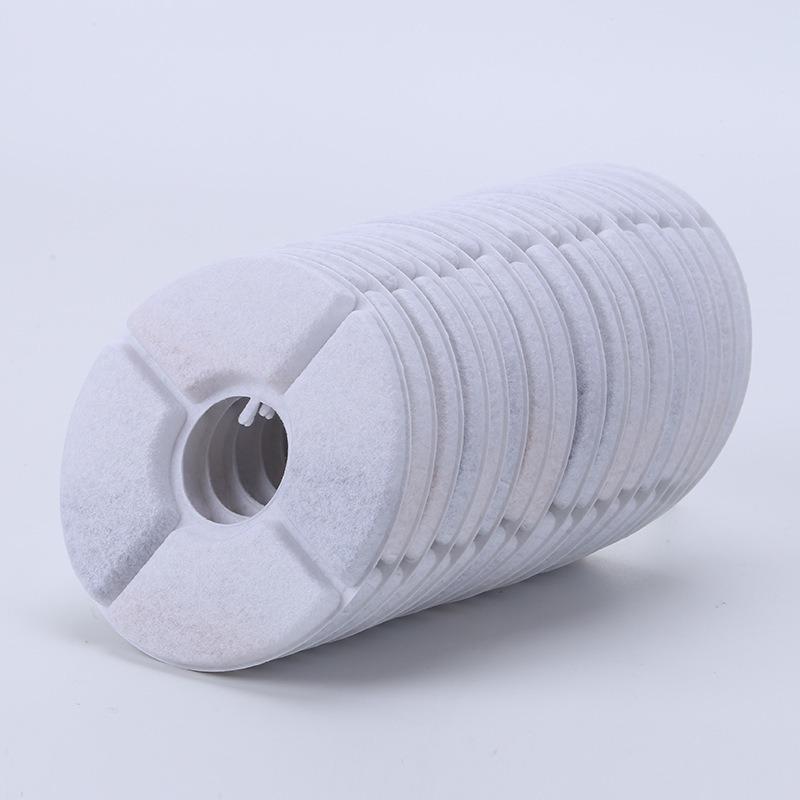 Round pet water dispenser filter element, resin activated carbon filter cotton, cat water feeder filter