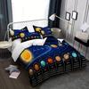 Modern Starry Sky Universe Planet Print Washable Microfiber Bedding Set Soft Comfortable Duvet Cover For Bedroom