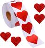 100-500pcs Red Heart Sticker for Valentine's Day Paper Packaging Sticker Valentine's Love Decorative Stickers 1inch Gift Decor