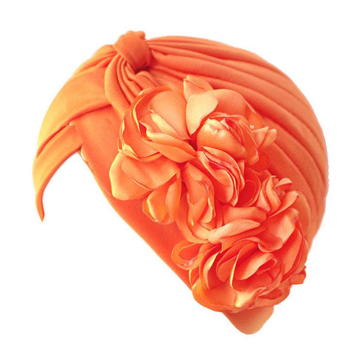 

Весна и лето Милый Большой Цветок Головной Убор Ретро Пуловер Шляпа Женский Танцующий Родильный Белый Головной Убор Головной Убор Дорожный Платок Шляпа оранжевый