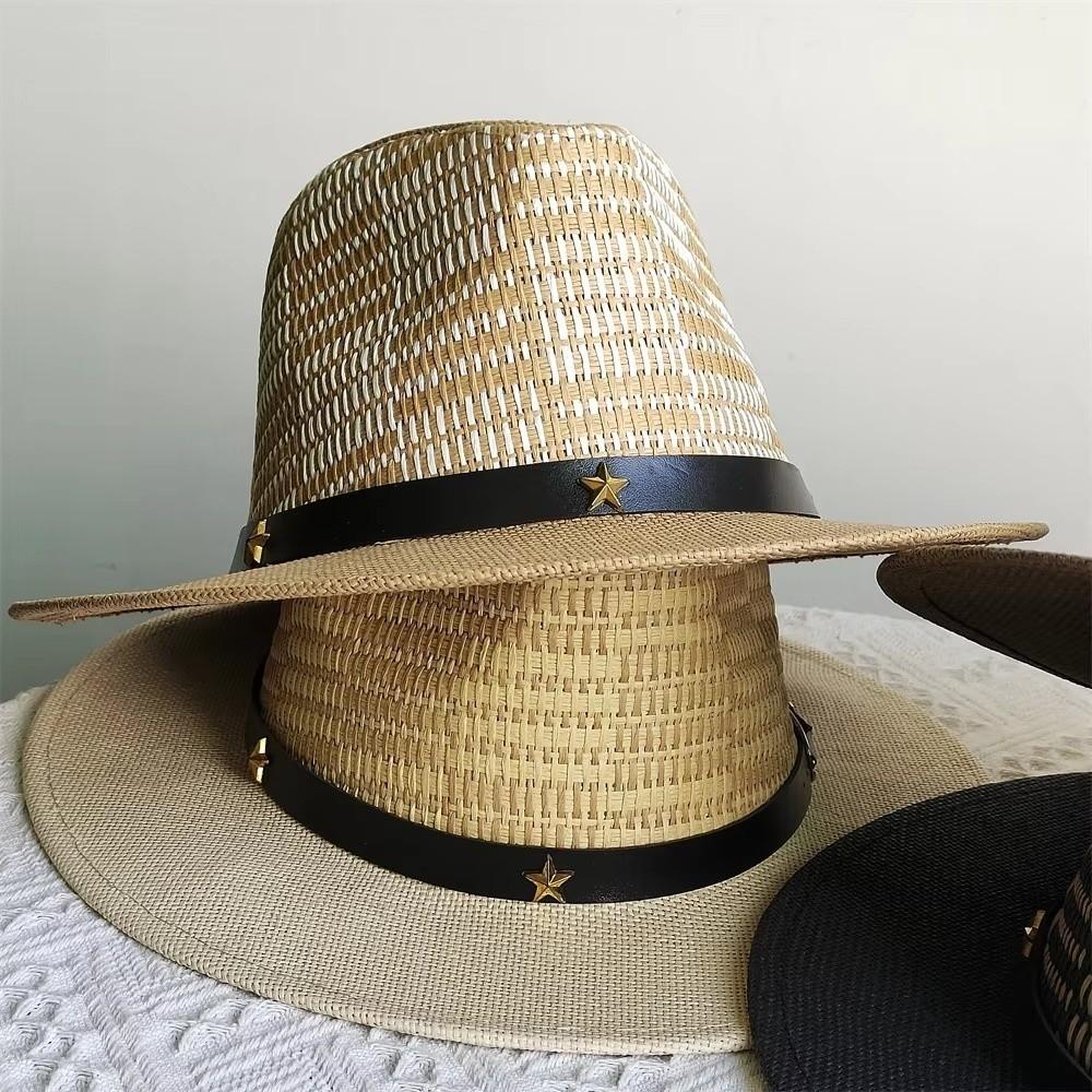Simple Design Panama Hat Wide Brim Sun Hat Gentleman Wide Brim Hat  Summer Season