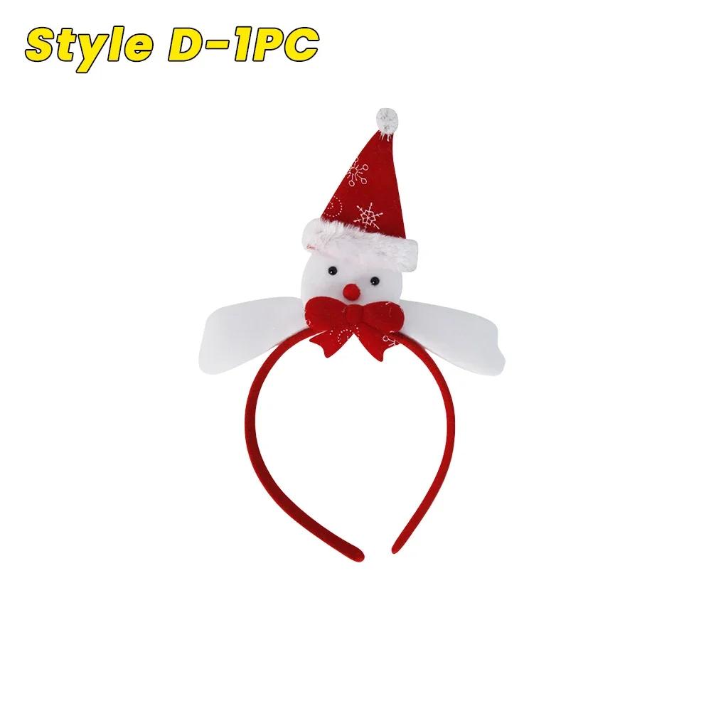 Christmas Headband Christmas Tree Snowman Star Design Classic Holiday Headband Suitable for Children's Party Decoration