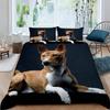 Dogs Duvet Cover Set Cute Animal Bedding Set Microfiber Bernese Mountain Dog Comforter Cover Twin Full Size For Kids Teens Boys