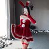 Santa Lingerie Lace Plush Red Christmas Cosplay Costumes Sexy Rabbit Girl Underwear Erotic Sleeveless Sling Nightdress