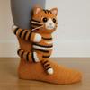 Chaussettes animaux, chaussettes de sol tricotées de Noël, chaussettes chaudes, chaussettes de sol mignonnes automne et hiver, une paire