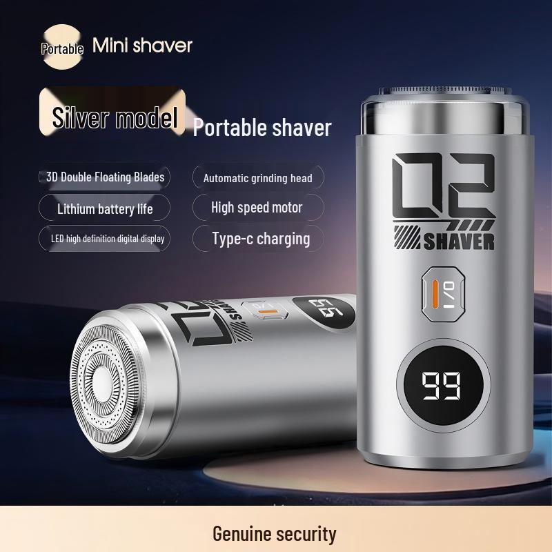 Compact Men's Electric Shaver - Full Body Washable, Super Clean, Portable for Travel