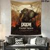 DOOM The Dark Ages Wall Tapestry Aesthetic Wall Hanging Printed Fabric Blanket Decorative Tapestries for Bedroom Living Room Home Decor