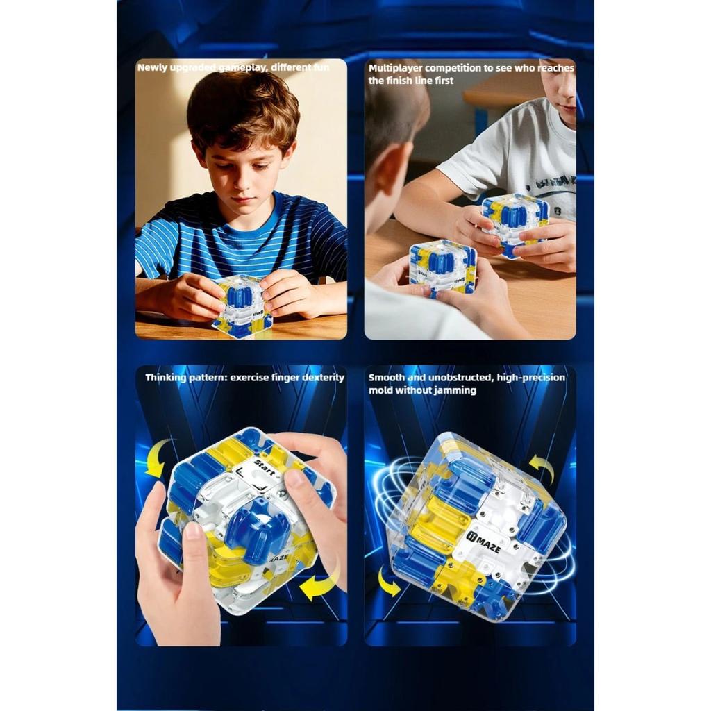 3D Ball Bearing Magic Cube Maze Learning Education Parent Child Battle Game Stress Relief Office Desk Toys for Children Gift