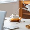 Ice cream cup with a spoon, 260ml capacity.