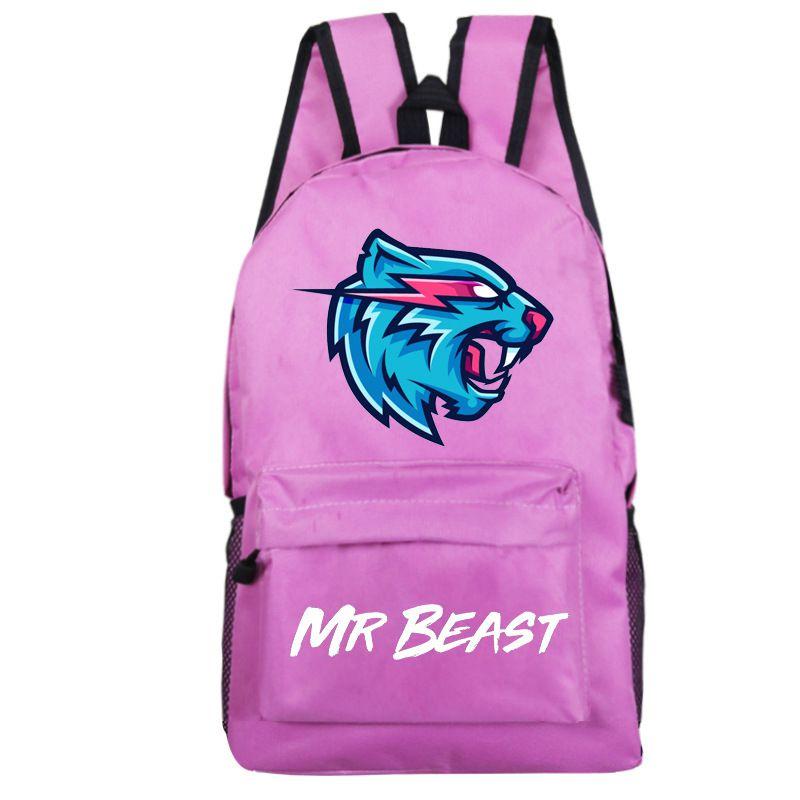 Mr Beast Lightning Cat Backpack High Capacity School Bag With Breathable Material