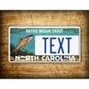 North Carolina Trout Fishing Metal Tin Sign Retro Home Decor Wall Art