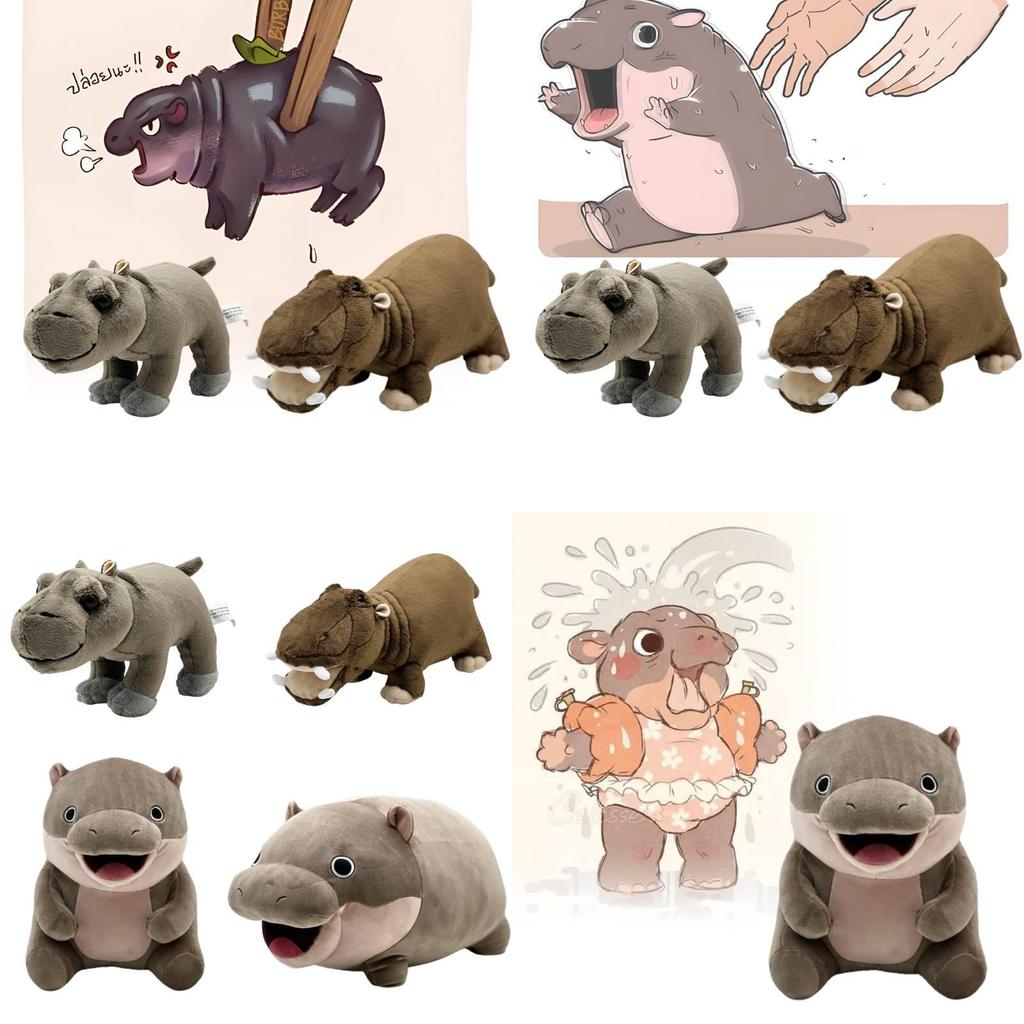 Adorable Moo Deng Plush Hippo Stuffed Animal Soft Toy For Kids And Collectors