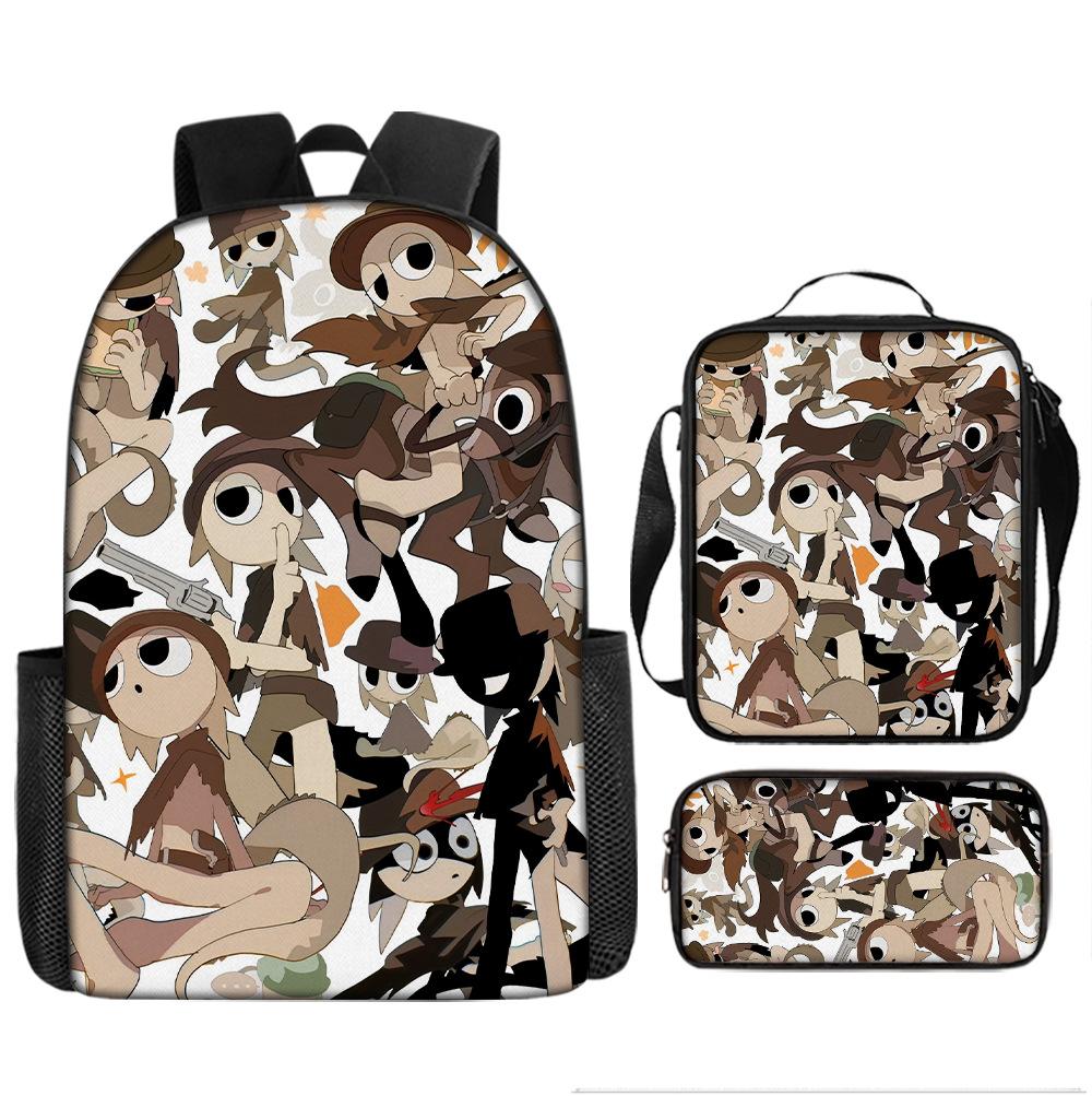 

Sprunki Rhythm Box Backpack Primary School Third and Fourth Grades Lightweight Student School Bag Pencil Case