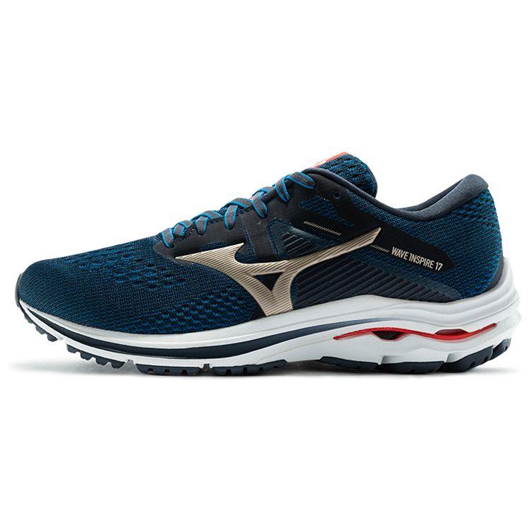 Mizuno Wave Inspire 17 Mens Dark Blue Gold White J1GC214442 40.5