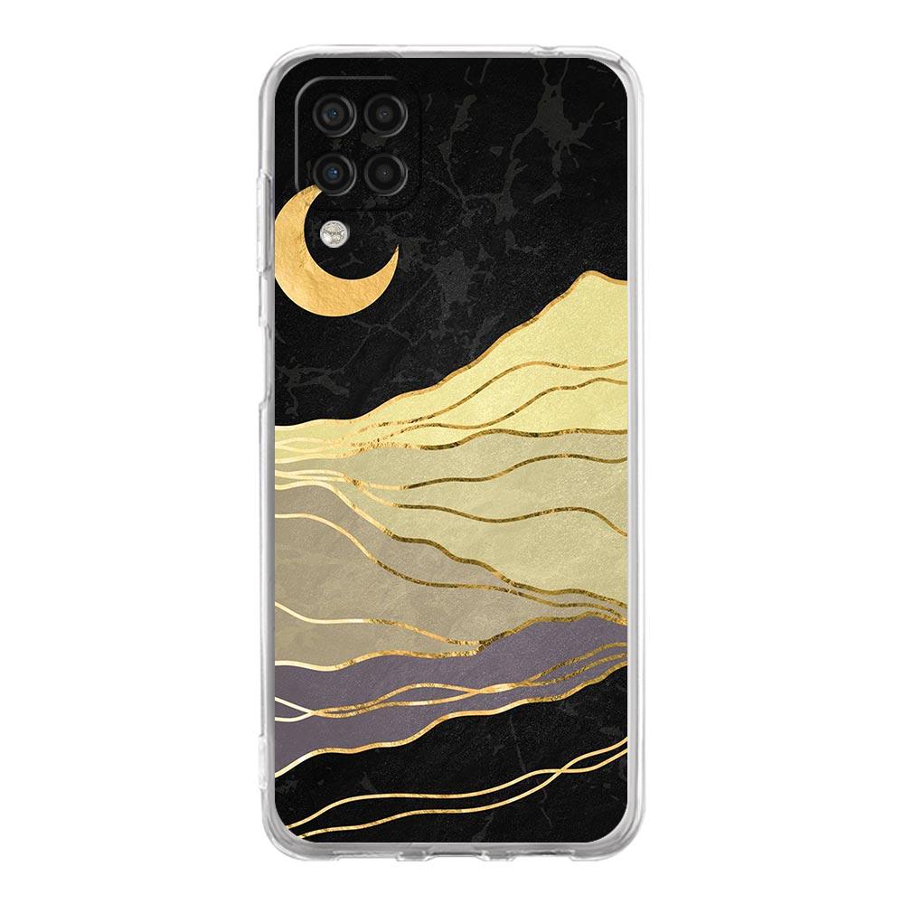 Black Gold marble tropic Phone Case For Samsung Galaxy A51 A71 A21S A12 A11 A31 A41 A03S A13 A33 A73 A53 A52 A32 5G A23 Cover