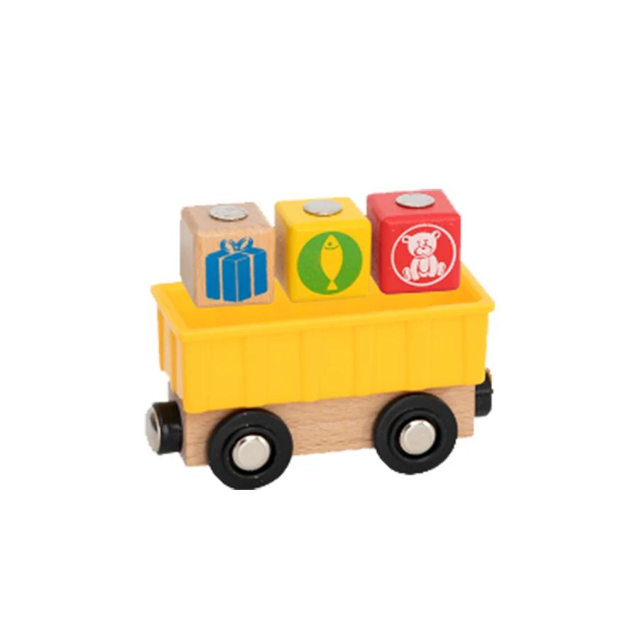 Non-Toxic Wooden Track Electric Locomotive Train Magnetic Car Toy For All Brand Wooden Train Track Railway Toys For Kids Educational Toys
