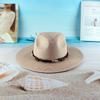 Spring and summer new women's straw hat Panama jazz top hat sun hat travel sun protection hat European and American top hat