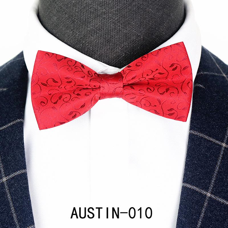 Men's Jacquard Bow Tie & Boutonniere Set for Weddings