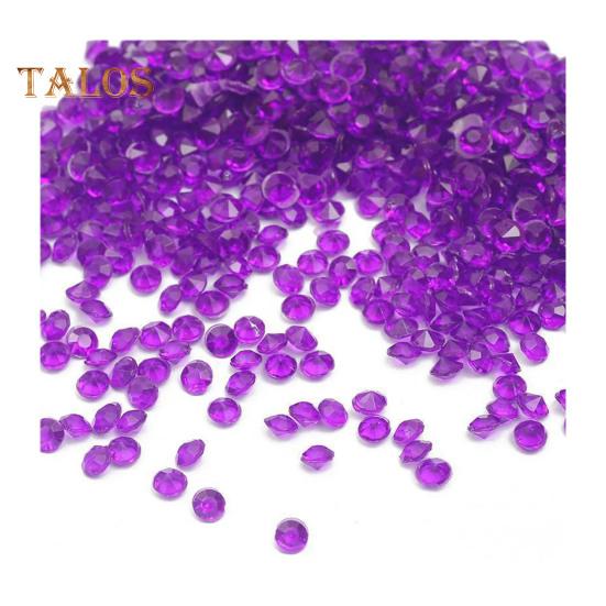 

1000 шт. акриловые стразы цветные смоляные искусственные хрустальные камни DIY поделки наполнители для ваз свадьбы домашний декор стола фиолетовый