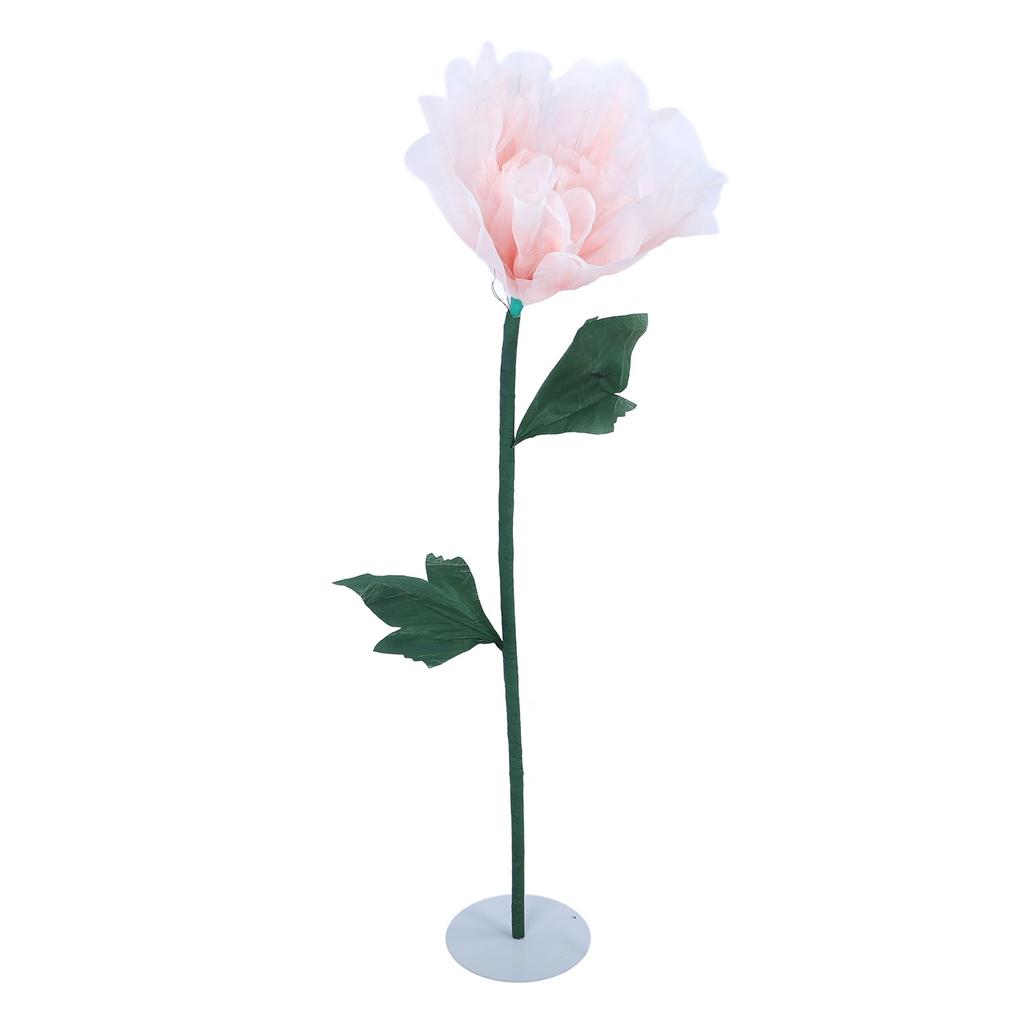 Electric Silk Flower Simulation Openable Artificial Large Peony Decor Prop with LED Light for