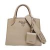 [Brugt] Saffiano Klassisk Mode Lynlås Skuldertaske Læder Og Kalveskind Crossbody Tote - Meget God #XIKMS9