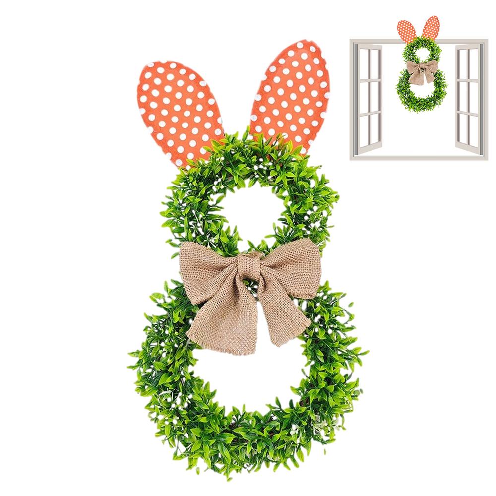 

Венок кролика, украшение для крыльца, украшение для праздника, весенний сезон, знак, праздничные атрибуты, пасхальный венок для прихожей, окна, стены фермерского дома