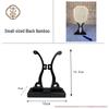 Wooden Lacquered Round Fan Display Stand – Ancient Style Festive Holder