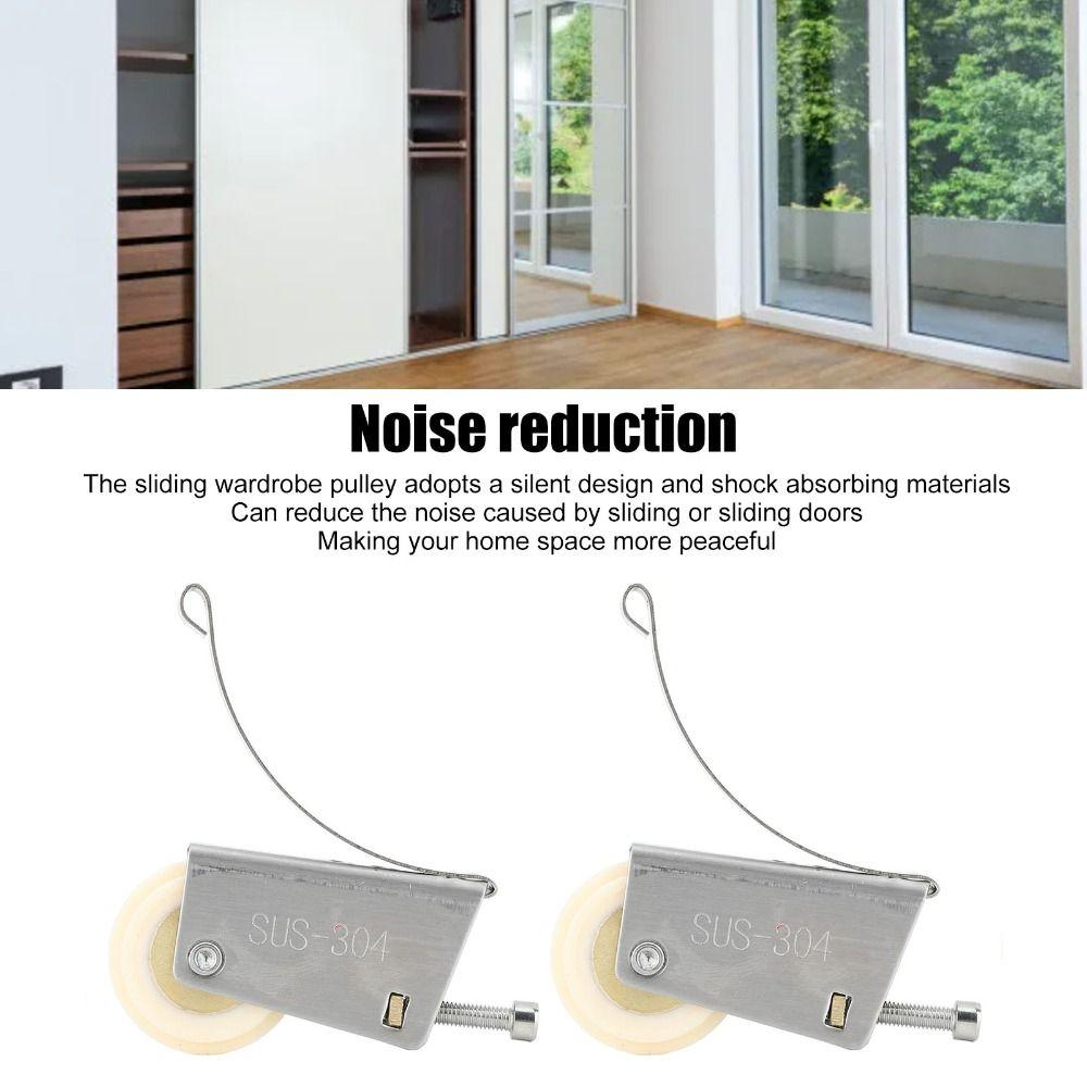 2PCS Precision Bearings Sliding Door Roller Concave Wheel Door Roller Assembly  Closet