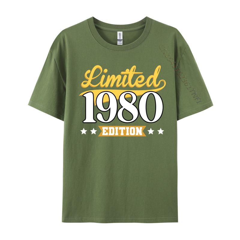 Limited 1980 Printed On Tops Tees Cotton Unisex Tshirts Group Printed On TeeShirt 2024 Hot Sale Top Quality