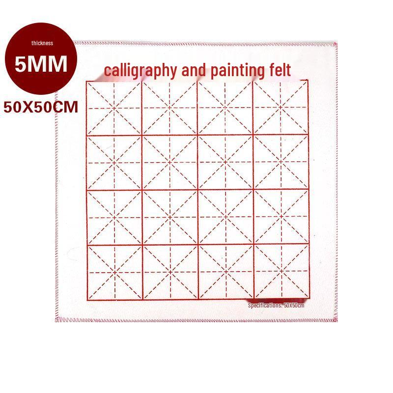 Calligraphy Felt Pad - 5MM Thick Rice Grid Cloth in Black, White, Grey - Ideal for Students
