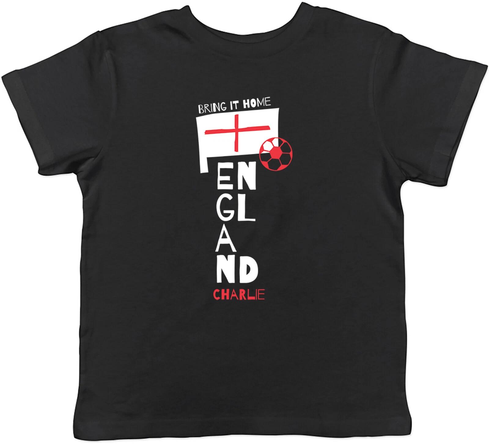 Personalised England Football Kids T-Shirt Bring it Home Soccer Fan Boys Girls 110