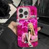 Avril Lavigne Pink Translucent Mobile Phone Case for iPhone 17 16 15 14 13 12 11 X XR XS Air Pro Max Plus Colorful Cover
