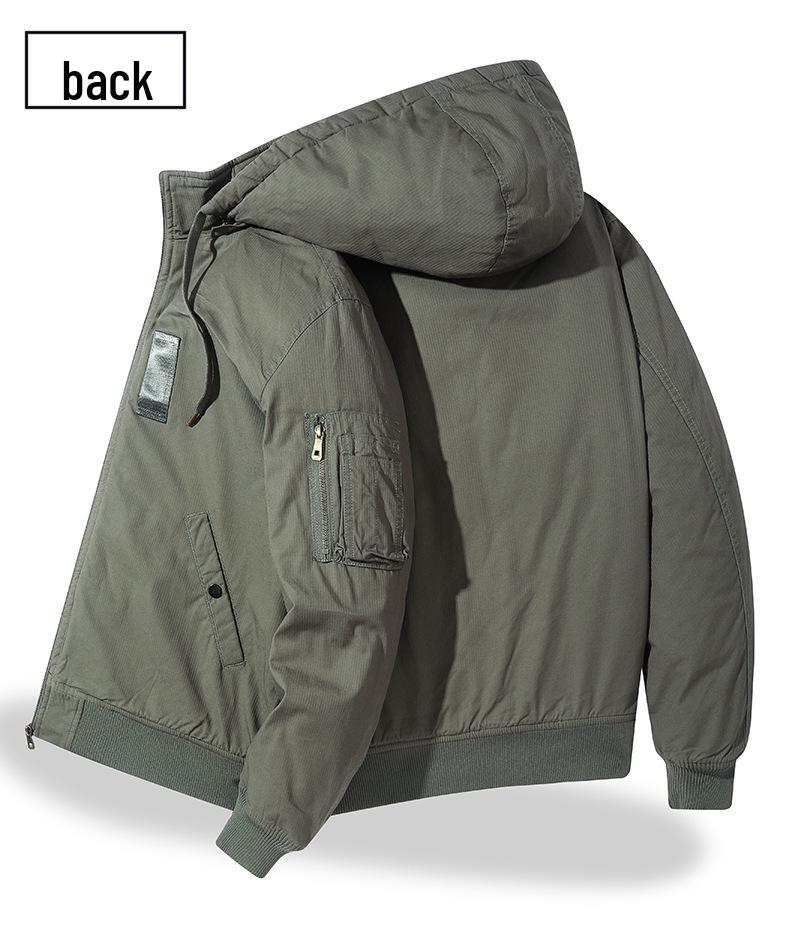 JEEP SPIRIT Quilted Cotton Workwear Jacket - Casual, Thick, Versatile for Autumn/Winter