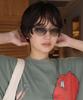 Retro Cat-Eye Oval Sunglasses(Beige)