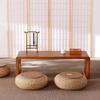 Handwoven Rattan Round Floor Cushion,Meditation Yoga Zafu Pillow Tatami Seat,Natural Boho Style Pouf Ottoman for Zen Living Room