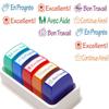Colorful German & French Teacher Stamps Set - 8 Motivational and Encouraging Designs for Classroom & Homework