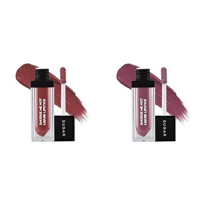 Cosmetics - Liquid Matte Lipstick - 12 Don Fawn (Yellow Brown) - 4.5 Ml & - Liquid Lipstick - 16 Bare Flair (Rose Brown) - 4.5 Ml
