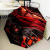 Dark Warrior's Rise Umbrella Folding Umbrella, Automatic Umbrella 8-Frame for Travel, Camping Use Gift for Halloween Christmas