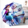 Anna,Elsa Automatic Umbrella - Tri-fold Portable Umbrella, Best Holiday Gift for Men and Women, Durable Iron Frame, Playful Design, Sturdy a