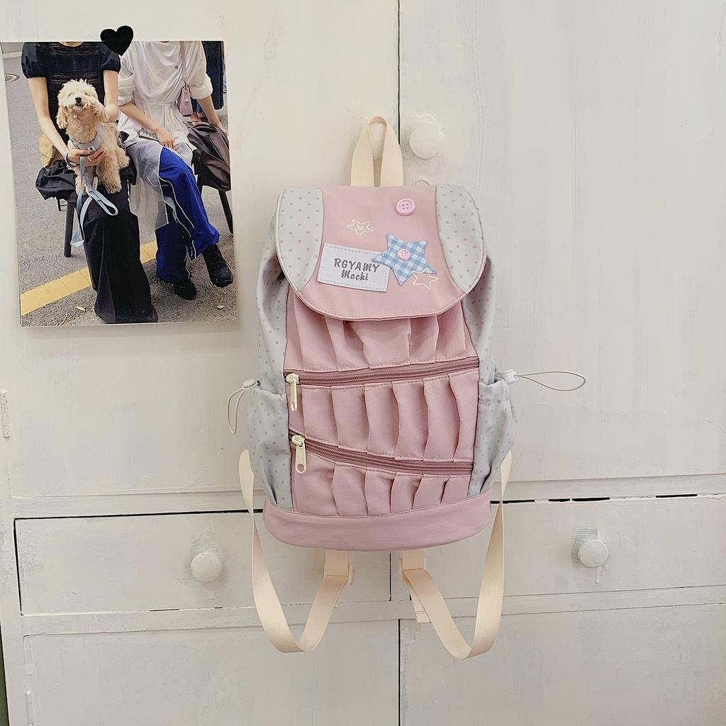 Schoolbag College Style Backpack Women's 1011 New Lightweight Backpack Large Capacity Casual Backpack Versatile Student School Bag Women