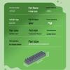 1x4 Gear Strip Compatible Building Blocks - 0.1 Kg