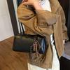 Customized shoulder bag niche 2025 new retro texture niche casual versatile handbag simple Boston