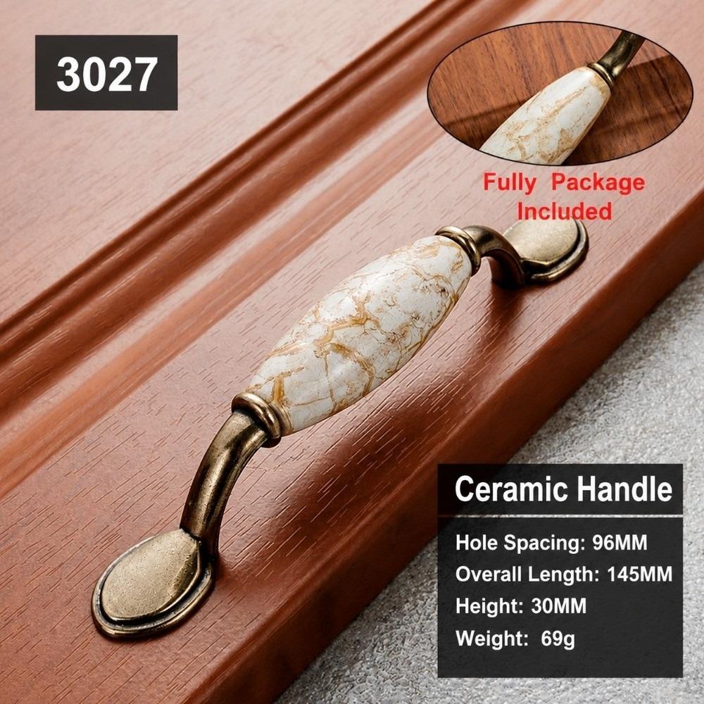 Marble Vein Ceramic Cabinet Knobs Antique Crack Door Knobs Vintage Wardrobe Handles Cabinet Doors