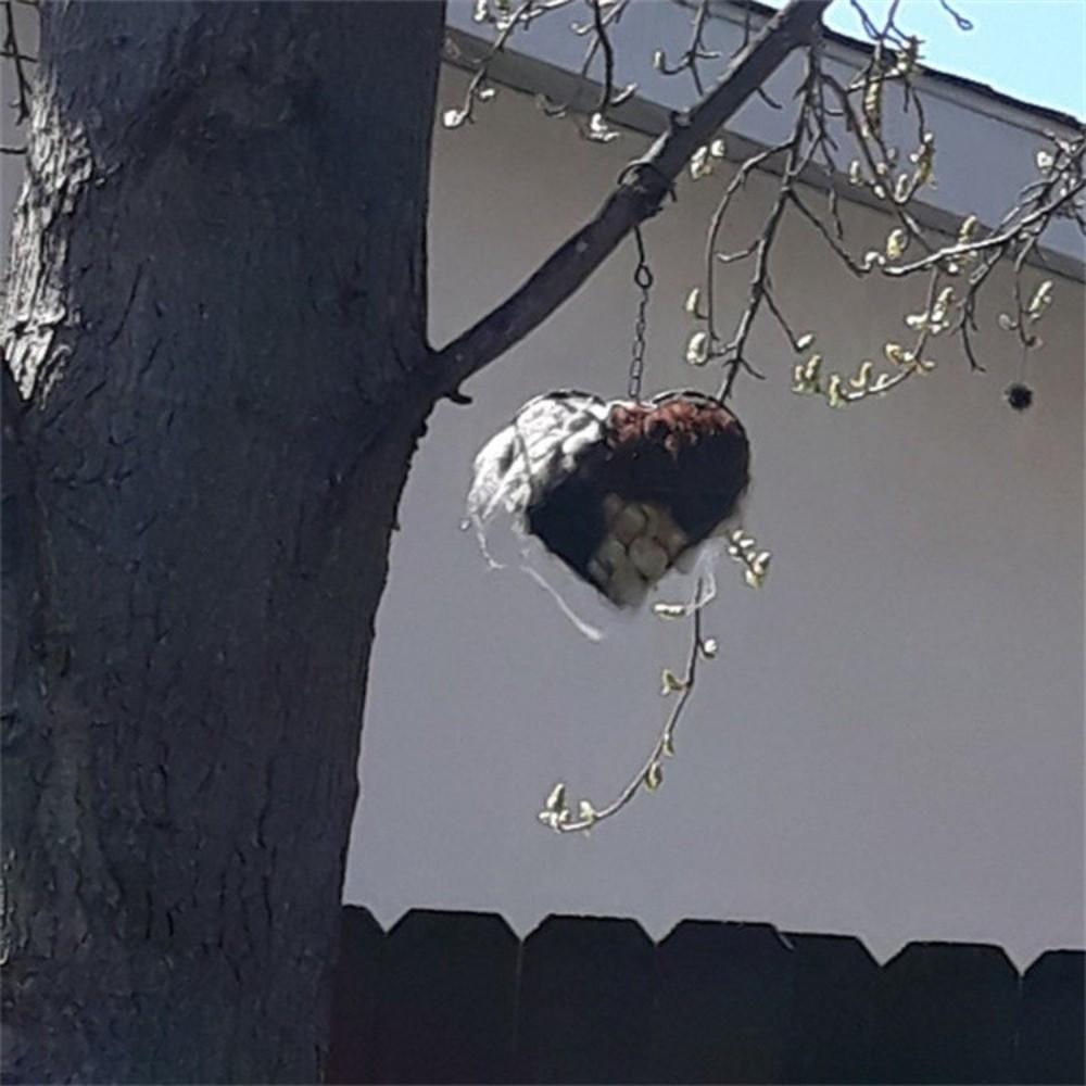 Heart Shape Alpaca Fiber Bird Nesting Heart Handmade Bird Nesting Material Feeder  Garden Art