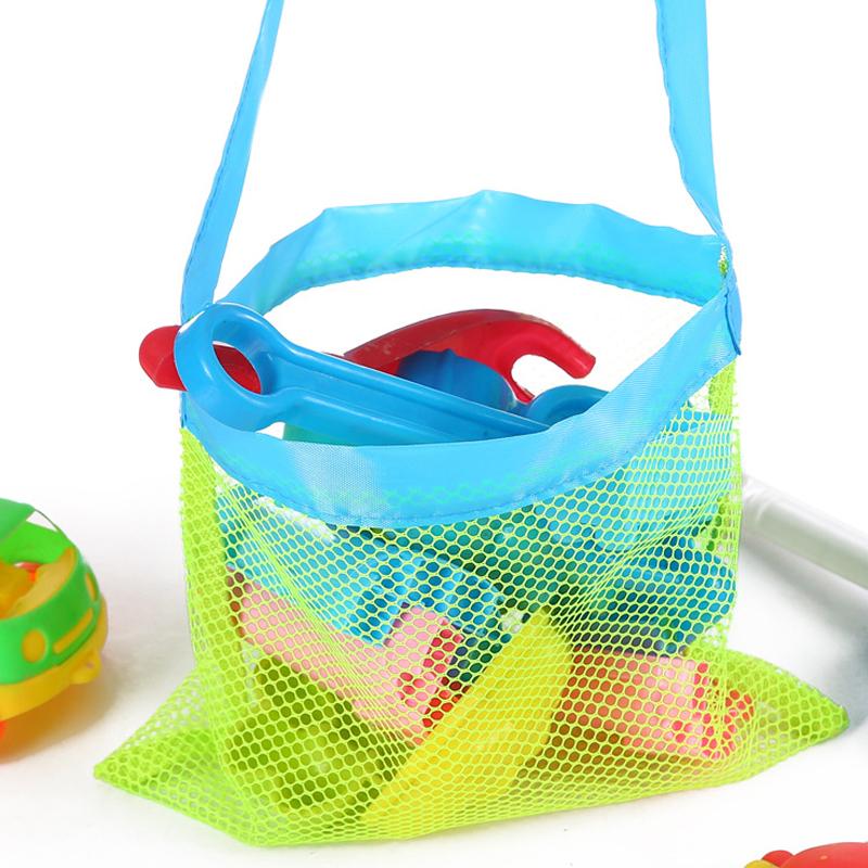 Children Small Outdoor Beach Mesh Bag Sand Away Kids Portable Beach Toys Clothes Bags Toy Storage Organiser Ultralight Bag