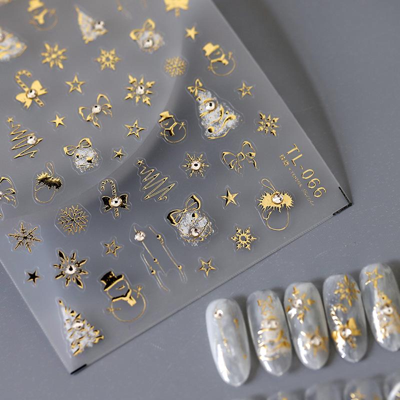 

Ferroso 3D Embossed Christmas Bow Nail Stickers - Exquisite Series TL-066