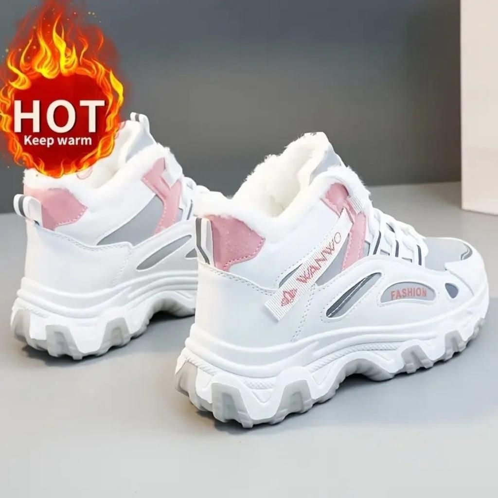 Thick and Height Increasing Women's Snow Boots for Autumn and Winter, Warm and Short Boots, Fashionable and Versatile Casual Sports Shoes