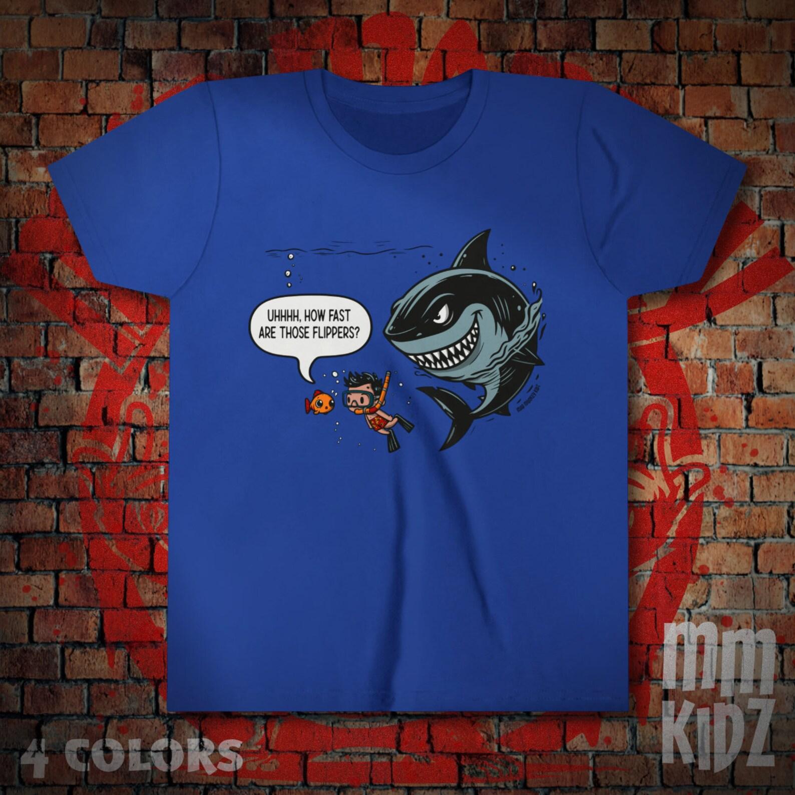 Cute Shark T Shirt, Funny Shark T-Shirt, Funny Kids Graphic Tee, Underwater Adventure T-Shirt, Animal Lover Shirt, Gifts for Kids 160