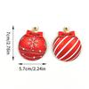 (12pcs set)7*5.7cm Christmas Ball Wooden Pendant Xmas Decoration Colored Woodblock Children's Cartoon Snowman Hanging DIY